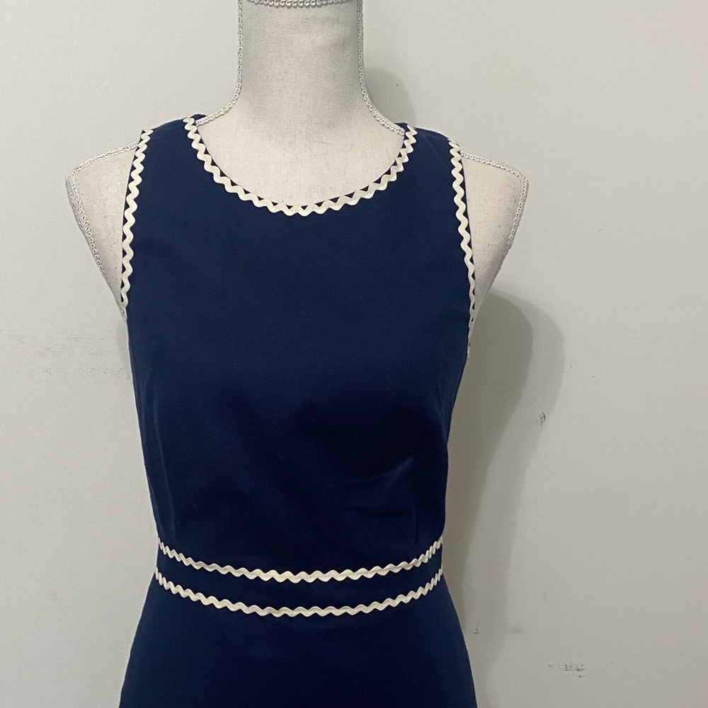 J. Crew Navy and White Mini Dress - Picture 2 of 3